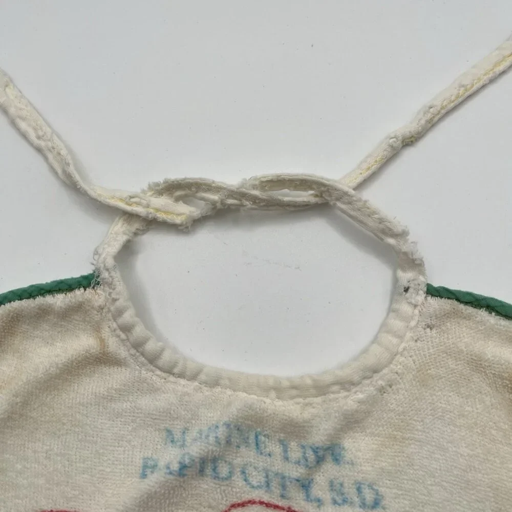 VTG 50s Terrycloth Baby Bib Novelty Mommy Daddy Rapid City, SD Mid Century